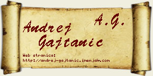 Andrej Gajtanić vizit kartica